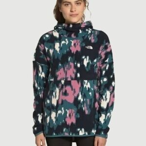 The North Face TKA Glacier Pullover Hoodie - Mallard Blue Abstract